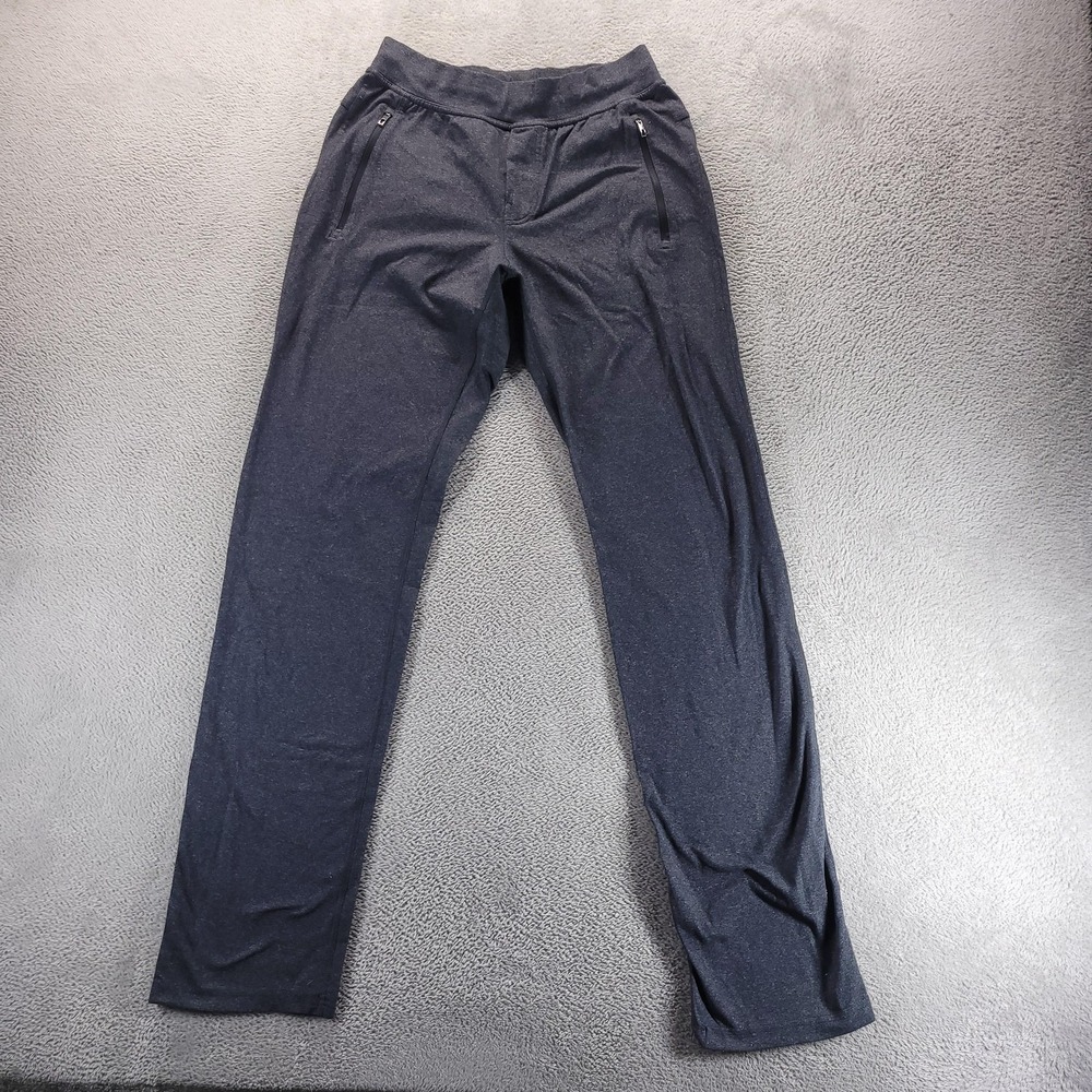 Lululemon Pants Mens M Gray Jogger Gym Workout Elastic Waist Zip Pockets Slim